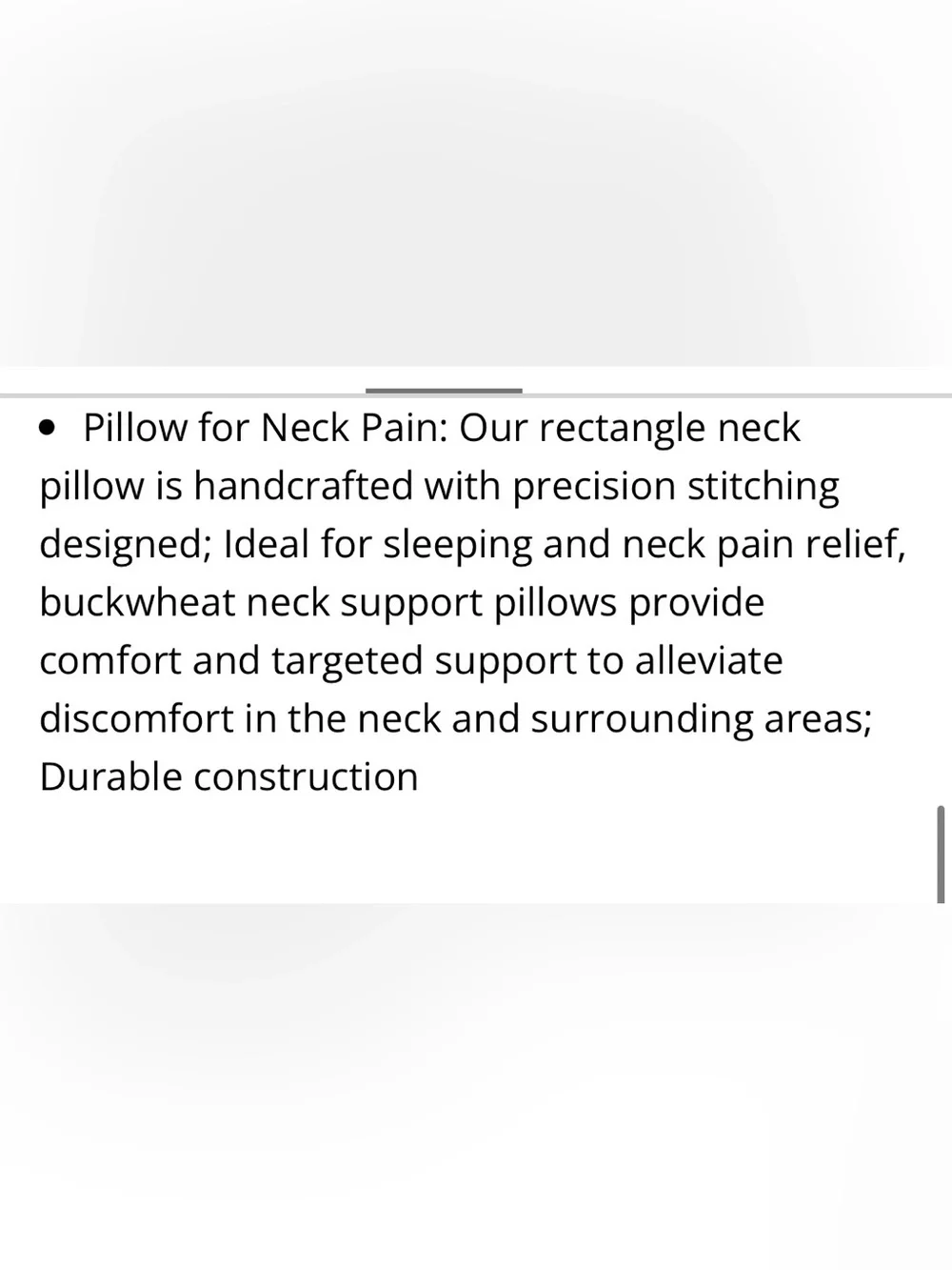 Buckwheat Pillow with Removable Washable Cover 19x11”